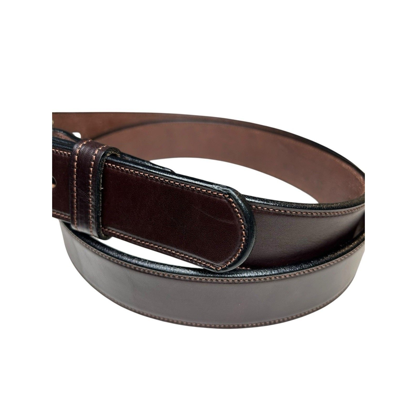 Hanks Belts The Canyon Men’s 46 Genuine Full Grain English Bridle Leather Brown — image 2 of 8